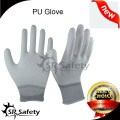 SRSAFETY 13 Gauge nylon pu cubrió guante de la palma / guante de trabajo / guantes de la PU Fabricantes con el surtidor de China, guantes baratos